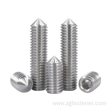 GB78 stainless steel 304 Hexagon Socket Set Screws With Cone Point